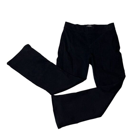 NYDJ Black Pull On Pants Expandable Denim Back Pockets Size Large 12 14 16 - Picture 1 of 9